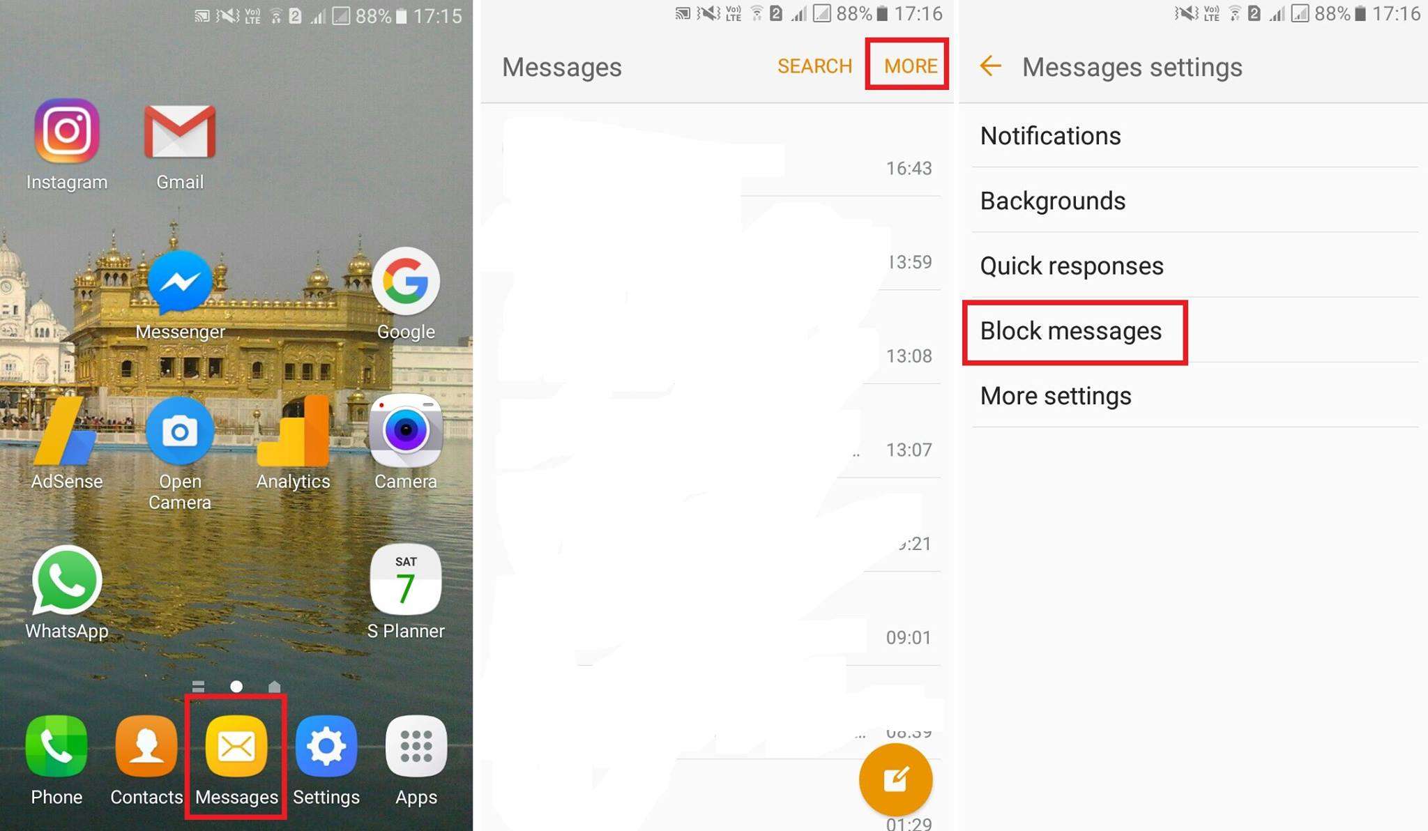 How to Block someone from Texting you on Samsung Galaxy s5, s6, s7