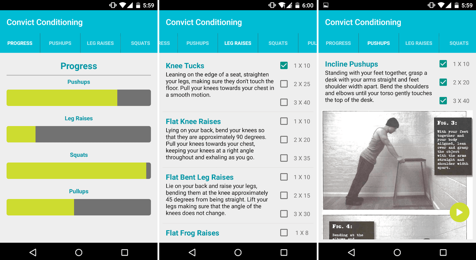 Convict Conditioning -Top 10 Best Workout Apps For Android – Download Now