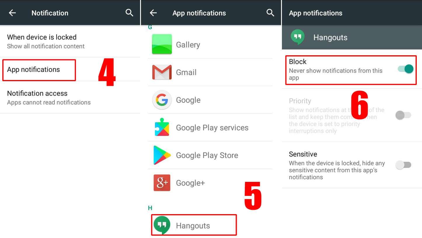 How to Block Notifications on Android – Disable-Turn off Apps Notification - to turn off the notifications, turn the Block’s toggle on.