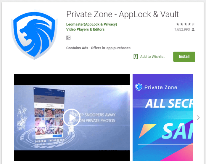 Private Zone – AppLock & Vault - Top 3 Best Apps to Hide Text Messages and Phone Calls on Android