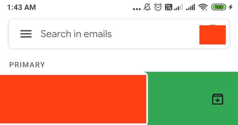 How to Archive an Email by Swiping - Swipe to the Right or Left