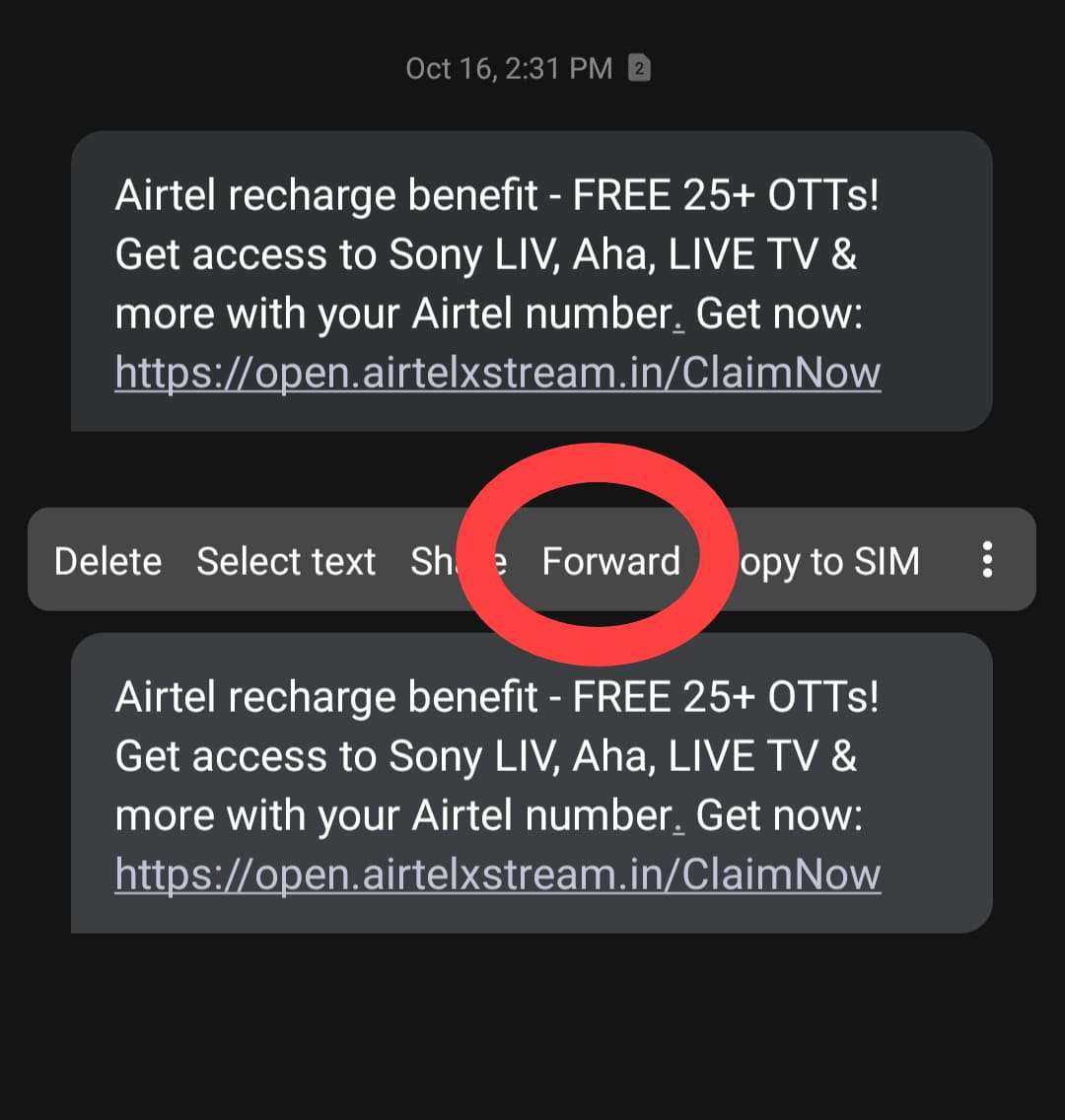 How to Forward a Text on Android - 6 Easy Steps 3