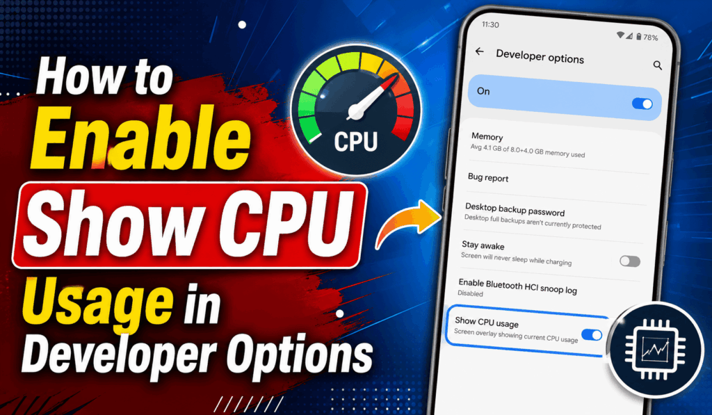 How to Enable Show CPU Usage in Developer Options