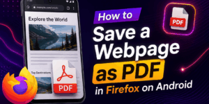 How to Save a Webpage as PDF in Firefox on Android