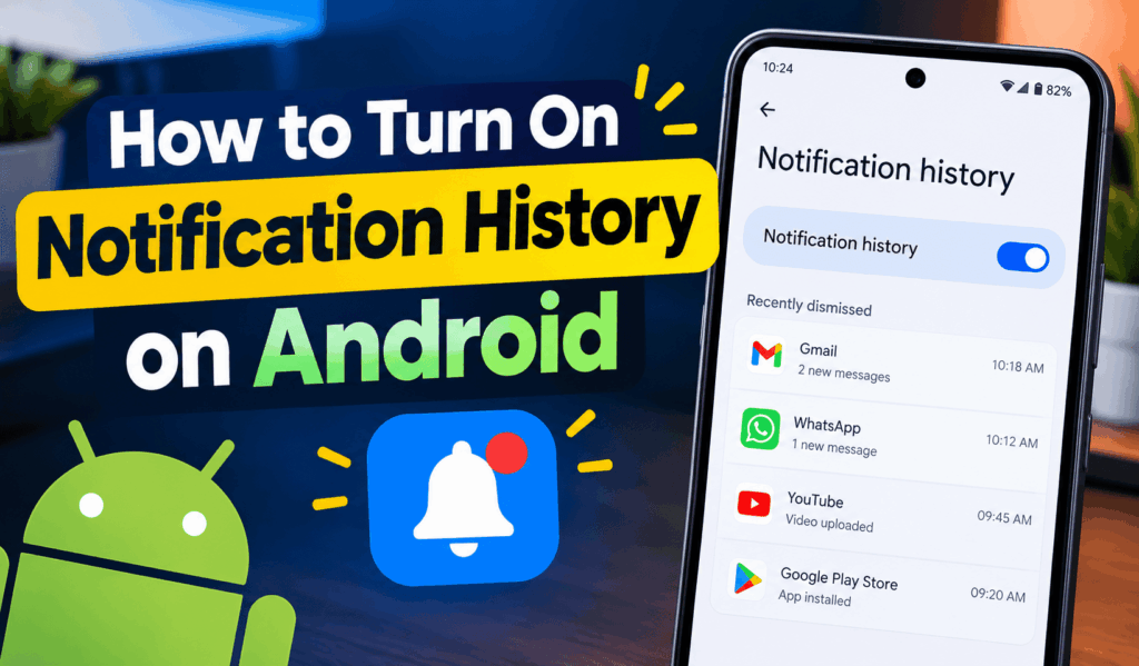 How to Turn On Notification History on Android 1 How to Turn On Notification History on Android